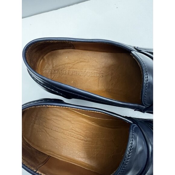 Allen Edmonds RANDOLPH Horse Bit Loafers Men’s 10 Shoes Leather Slip On Navy - Picture 6 of 13